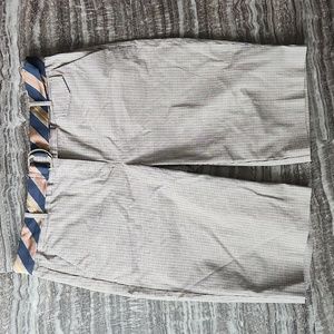 Tommy Hilfiger plaid bermuda shorts matching belt size 8